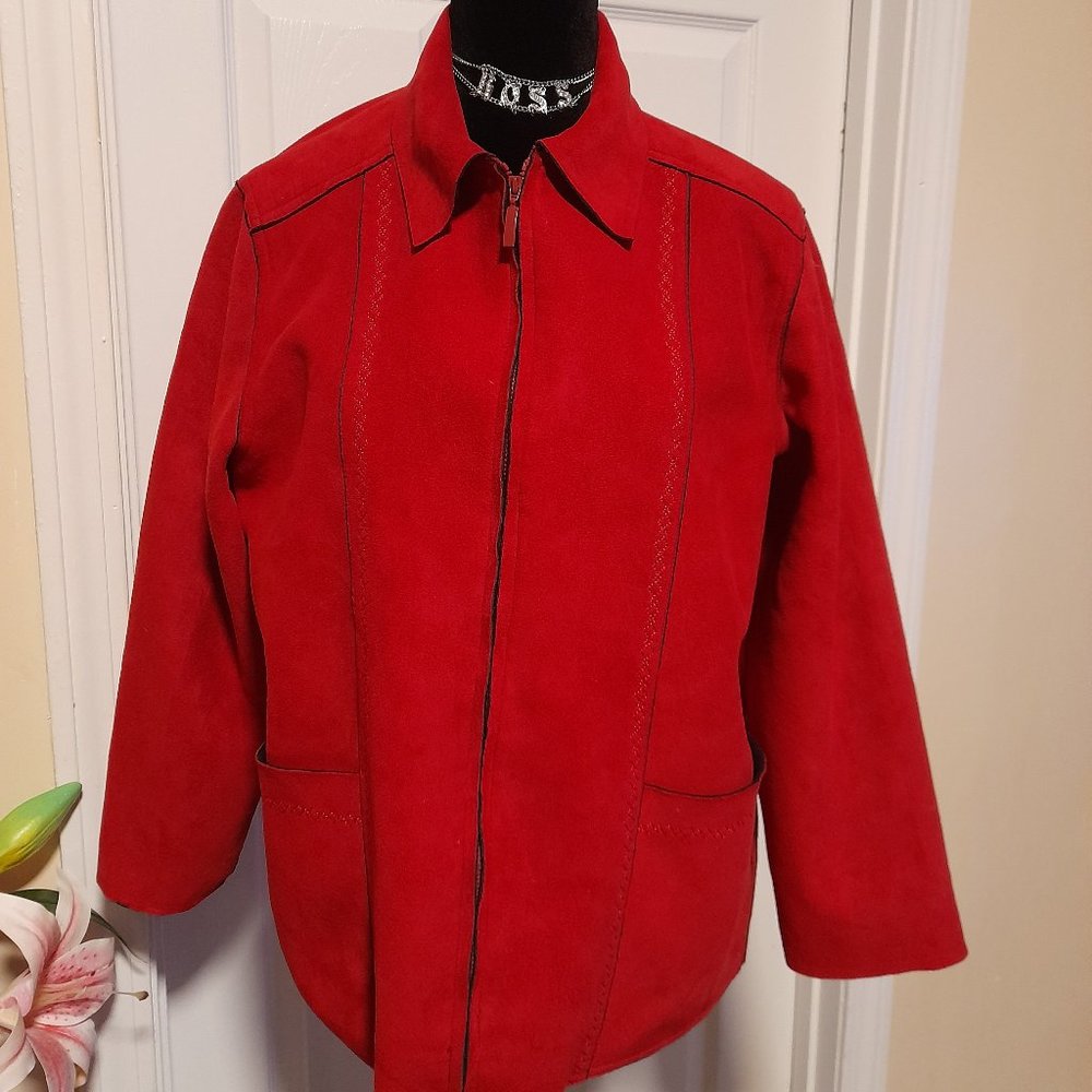 ALFRED DUNNER WOMEN'S VELVET PETITE JACKET